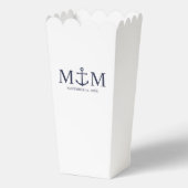 Nautical Navy Blue Anchor Wedding Bedankdoosjes (Voorkant)