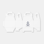 Nautical Navy Blue Anchor Wedding Bedankdoosjes (Uitgevouwen)