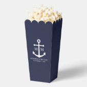 Nautical Navy Blue Anchor Wedding Bedankdoosjes (Popped)