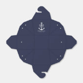 Nautical Navy Blue Anchor Wedding Bedankdoosjes (Uitgevouwen)