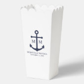 Nautical Navy Blue Anchor Wedding Bedankdoosjes (Voorkant)