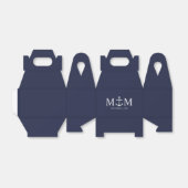 Nautical Navy Blue Anchor Wedding Bedankdoosjes (Uitgevouwen)
