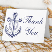Nautical Navy Blue Anchor Wedding Bedankt