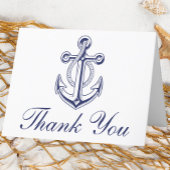 Nautical Navy Blue Anchor Wedding Bedankt