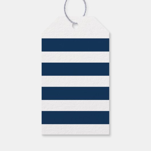 Nautical Navy Blue Anchor Wedding Bedankt Cadeaulabel (Achterkant)
