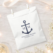 Nautical Navy Blue Anchor Wedding Bedankzakje (Geknipt)