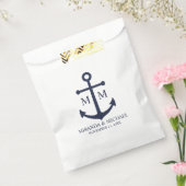 Nautical Navy Blue Anchor Wedding Bedankzakje (Gezegeld)