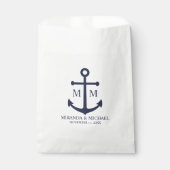 Nautical Navy Blue Anchor Wedding Bedankzakje (Voorkant)