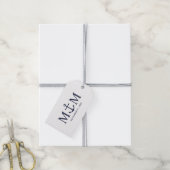 Nautical Navy Blue Anchor Wedding Cadeaulabel (Met Touw)
