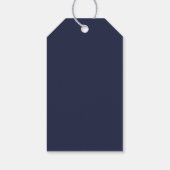 Nautical Navy Blue Anchor Wedding Cadeaulabel (Achterkant)