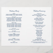 Nautical Navy Blue Anchor Wedding Ceremony Program (Achterkant)