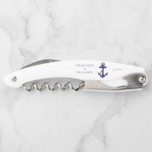 Nautical Navy Blue Anchor Wedding Groomsman Kurkentrekker