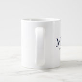 Nautical Navy Blue Anchor Wedding Grote Koffiekop (Achterkant)