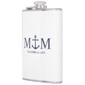 Nautical Navy Blue Anchor Wedding Heupfles (Links)