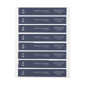 Nautical Navy Blue Anchor Wedding Invitation (Vel)
