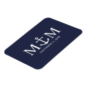 Nautical Navy Blue Anchor Wedding Magneet (Linkerzijde)
