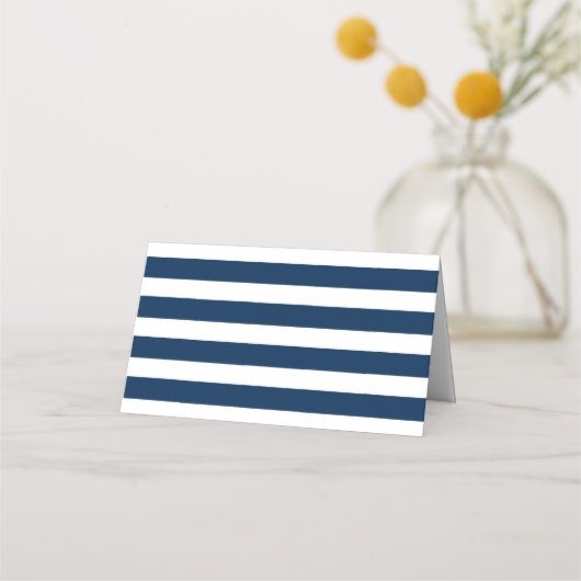 Nautical Navy Blue Anchor Wedding Monogram Plaatskaartje (Achterkant)