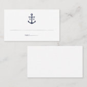Nautical Navy Blue Anchor Wedding Plaatskaartje (Voorkant / Achterkant)