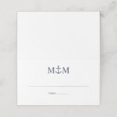 Nautical Navy Blue Anchor Wedding Plaatskaartje (Buitenkant ongevouwen)
