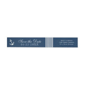 Nautical Navy Blue Anchor Wedding Save the Date (Individueel)