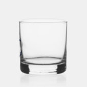 Nautical Navy Blue Anchor Whisky Glas (Links)