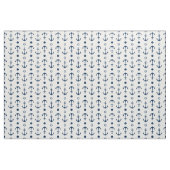 Nautical Navy Blue and White Anchors Pattern Stof (Yard (91,4 cm))
