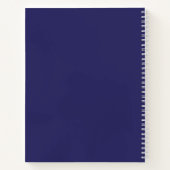 Nautical Navy Blue and White Stripes Notitieboek (Achterkant)