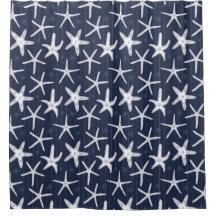 Nautical Navy Blue and White Zee Star Starfish