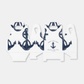 Nautical Navy Blue Anker Baby shower Bedankdoosjes (Uitgevouwen)