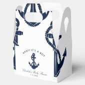 Nautical Navy Blue Anker Baby shower Bedankdoosjes (Geopend)