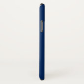 Nautical Navy Blue Anker Captain iPhone X Hoesje (Achterkant / rechts)