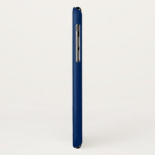 Nautical Navy Blue Anker Captain iPhone X Hoesje (Achterkant/links)