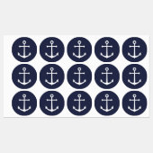 Nautical Navy Blue Anker Labels (Vel)