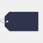 Nautical Navy Blue Anker Trouwadvies & wensen Cadeaulabel (Achterkant Horizontaal)