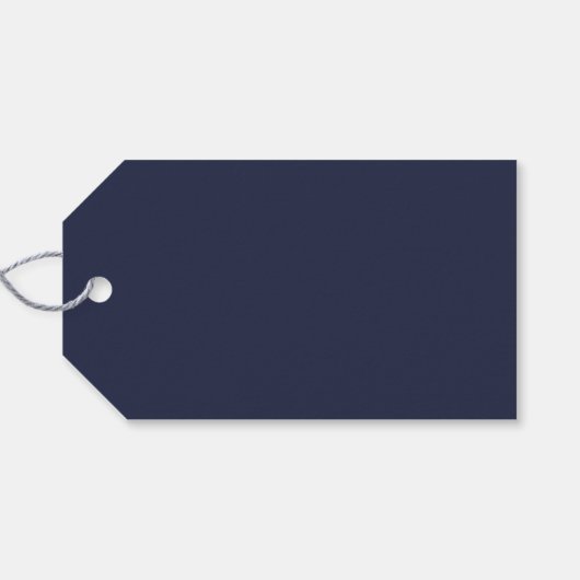 Nautical Navy Blue Anker Trouwadvies & wensen Cadeaulabel (Achterkant Horizontaal)