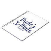 Nautical navy blue bride's mate anchor bridesmaid notitieboek (Linkerzijde)
