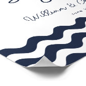 Nautical Navy Blue Creëer je eigen poster (Hoek)