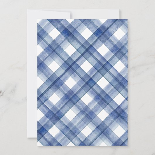 Nautical Navy Blue Cruise Wedding Kaart (Achterkant)