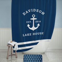 Nautical Navy Blue Custom Family Lake House