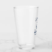 Nautical Navy Blue Custom Kapitein Boat Name Glas (Rechts)