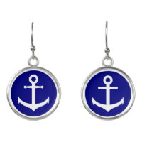 Nautical Navy Blue en White Anchor