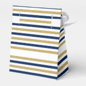 Nautical Navy Blue Gold Anchor Bedankdoosjes (Achterkant)