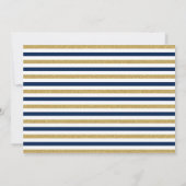 Nautical Navy Blue Gold Anchor Birthday Party Kaart (Achterkant)