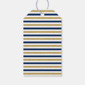 Nautical Navy Blue Gold Anchor Cadeaulabel (Achterkant)