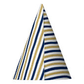 Nautical Navy Blue Gold Anchor Feesthoedjes (Achterkant)