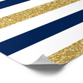 Nautical Navy Blue Gold Anchor Poster (Hoek)