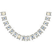 Nautical Navy Blue Gold Anchor Vlaggetjes (Alle)