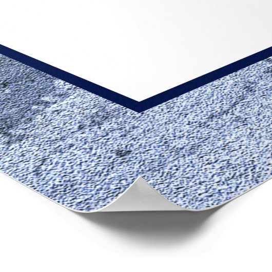 Nautical Navy Blue & Gold Seating Chart Poster (Hoek)