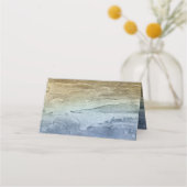 Nautical Navy Blue Gold Waterverf Weddenschap Plaatskaartje (Achterkant)