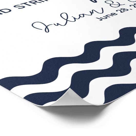 Nautical Navy Blue Grab a prop staking Print (Hoek)